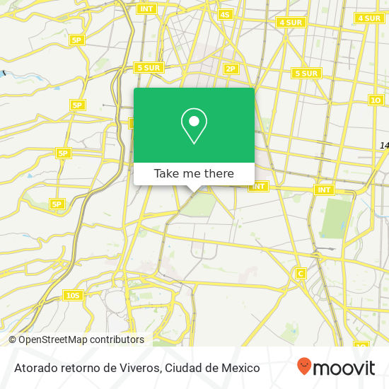 Atorado retorno de Viveros map