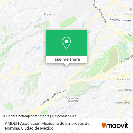 Mapa de AMDEN Asociacion Mexicana de Empresas de Nomina