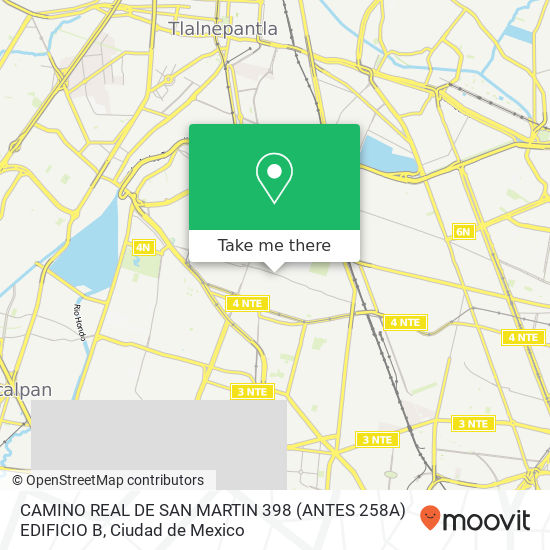 Mapa de CAMINO REAL DE SAN MARTIN  398 (ANTES 258A)   EDIFICIO B