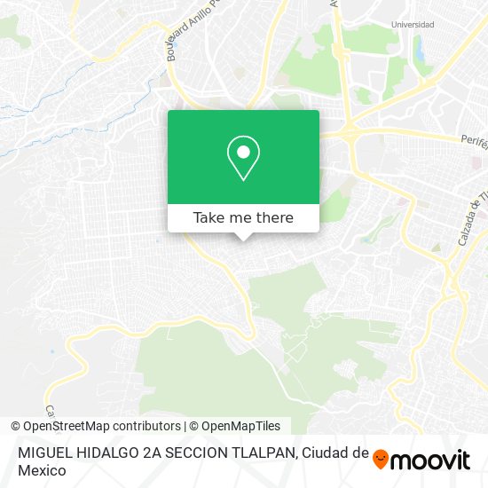 MIGUEL HIDALGO 2A  SECCION  TLALPAN map