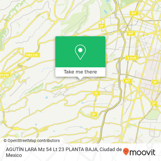 AGUTÌN LARA Mz  54  Lt  23  PLANTA BAJA map