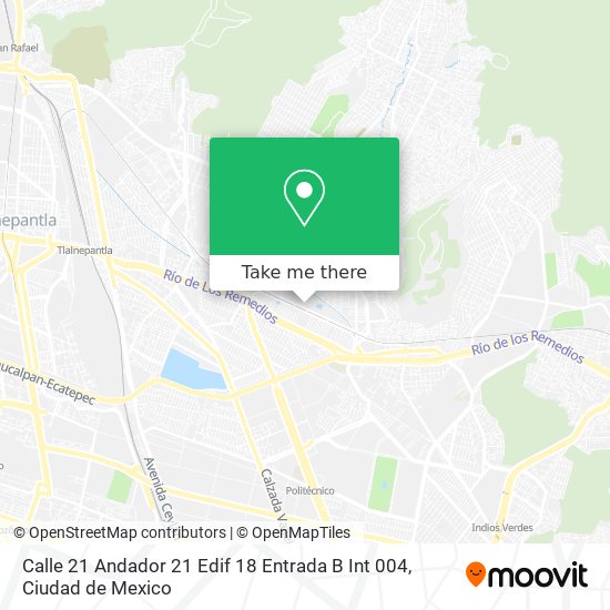 Mapa de Calle 21 Andador 21 Edif 18 Entrada B Int 004