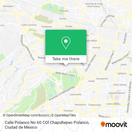 Calle Polanco No  60  COl  Chapultepec Polanco map