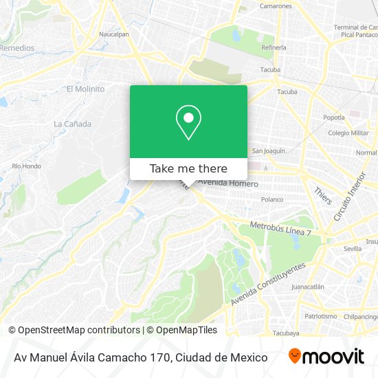 Mapa de Av  Manuel Ávila Camacho 170