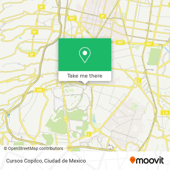 Cursos Copilco map