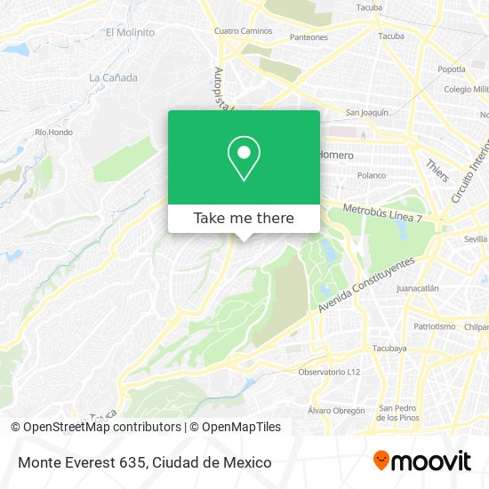 Monte Everest  635 map