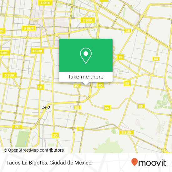 Mapa de Tacos La Bigotes