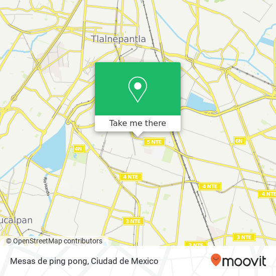 Mesas de ping pong map