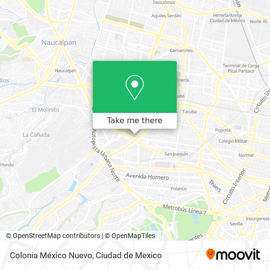 Mapa de Colonia México Nuevo