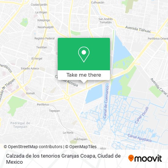 Calzada de los tenorios  Granjas Coapa map