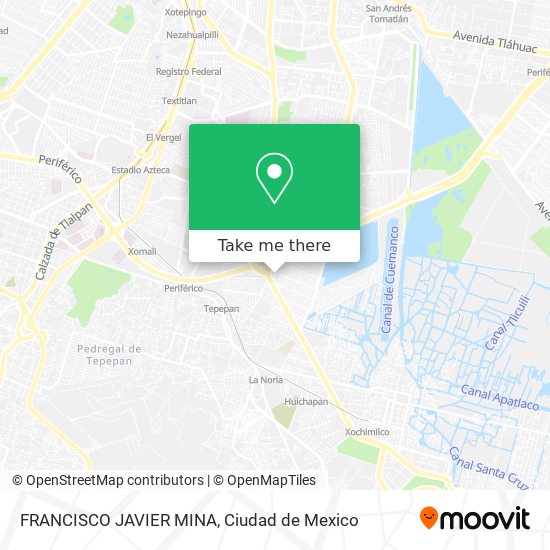 FRANCISCO JAVIER MINA map