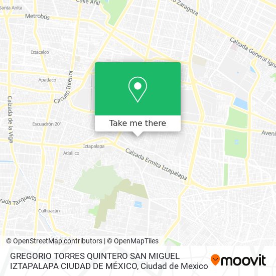 GREGORIO TORRES QUINTERO  SAN MIGUEL  IZTAPALAPA  CIUDAD DE MÉXICO map