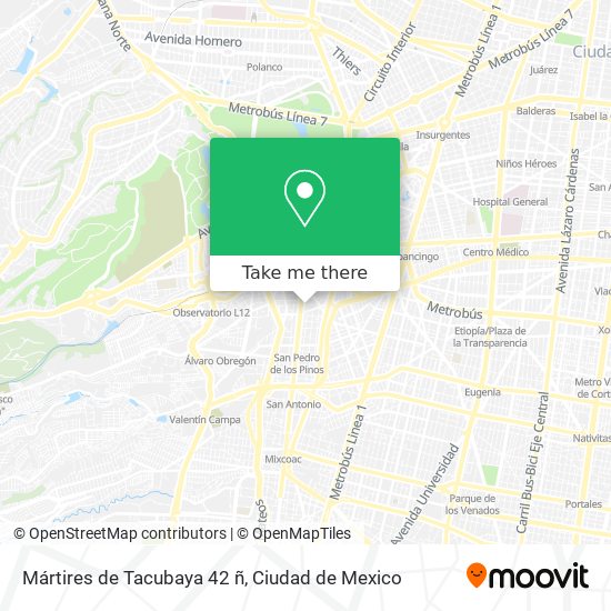 Mártires de Tacubaya  42   ñ map
