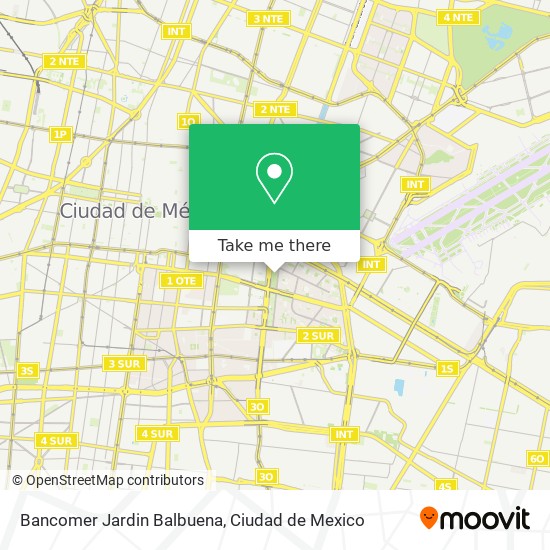 Bancomer Jardin Balbuena map