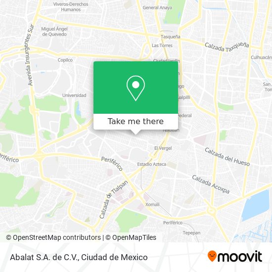 Mapa de Abalat S.A. de C.V.