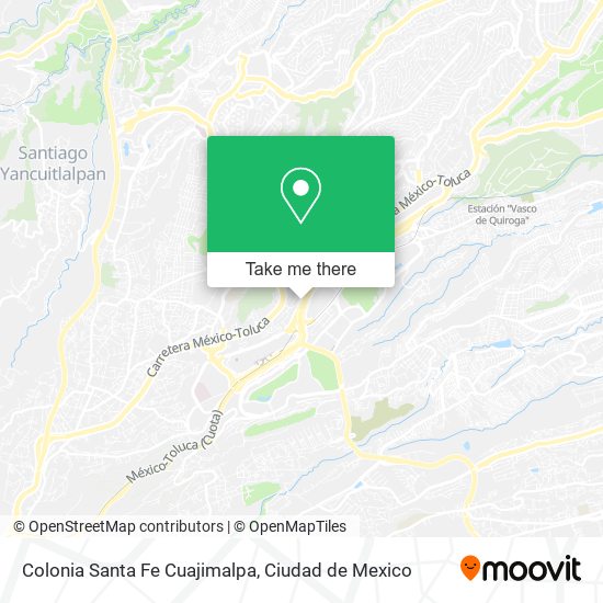 Colonia Santa Fe Cuajimalpa map