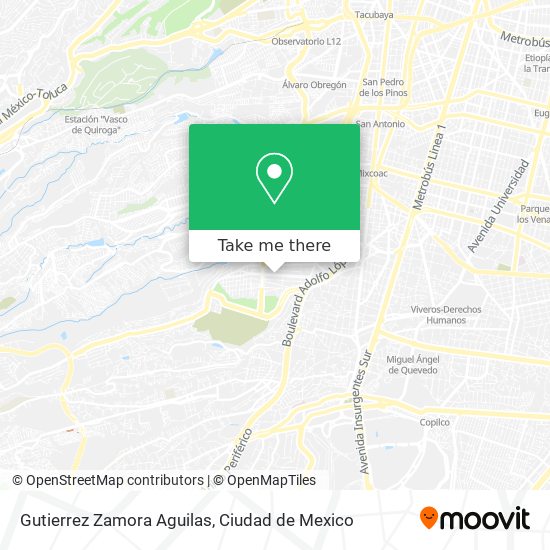 Gutierrez Zamora   Aguilas map