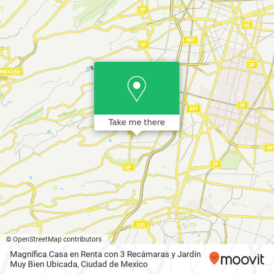 Mapa de Magnífica Casa en Renta con 3 Recámaras y Jardín  Muy Bien Ubicada