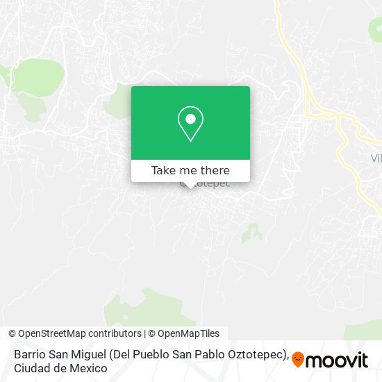 Barrio San Miguel (Del Pueblo San Pablo Oztotepec) map