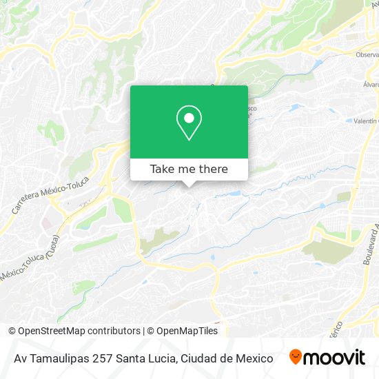 Av  Tamaulipas   257 Santa Lucia map