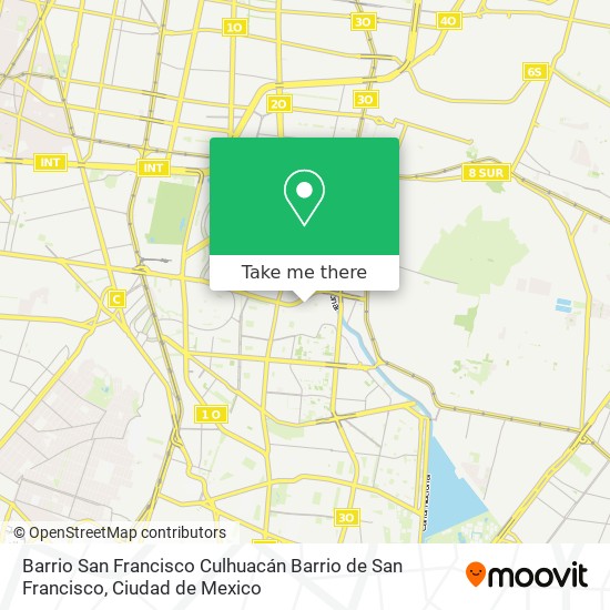 Mapa de Barrio San Francisco Culhuacán Barrio de San Francisco