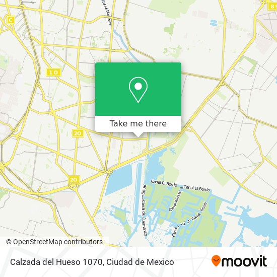 Calzada del Hueso 1070 map