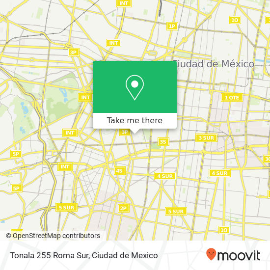 Mapa de Tonala 255 Roma Sur
