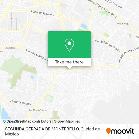 Mapa de SEGUNDA CERRADA DE MONTEBELLO