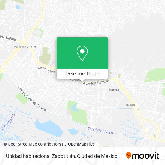 Unidad habitacional Zapotitlán map