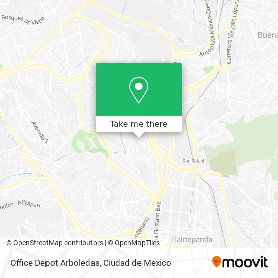 Office Depot Arboledas map