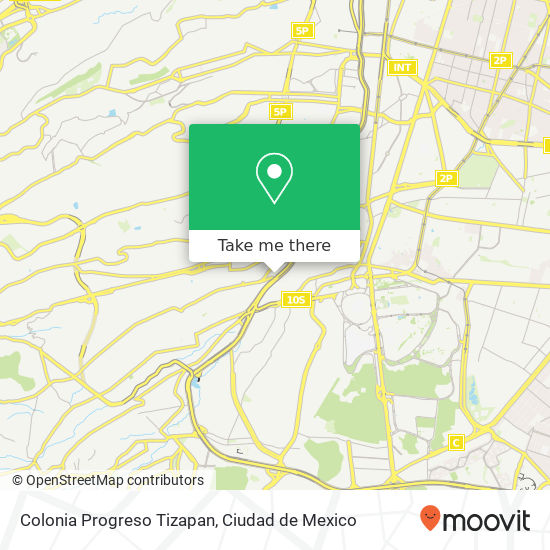 Colonia Progreso Tizapan map