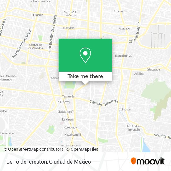 Cerro del creston map