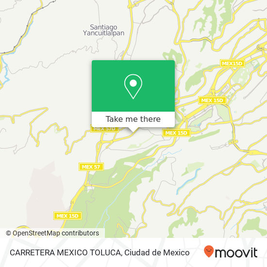 CARRETERA MEXICO TOLUCA map