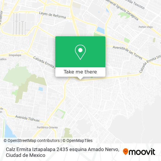 Mapa de Calz Ermita Iztapalapa 2435  esquina Amado Nervo