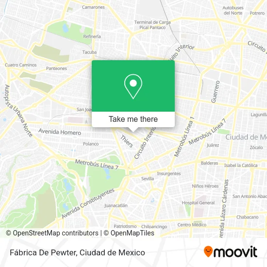 Mapa de Fábrica De Pewter