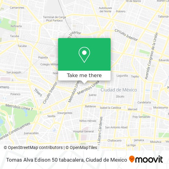 Tomas Alva Edison 50  tabacalera map