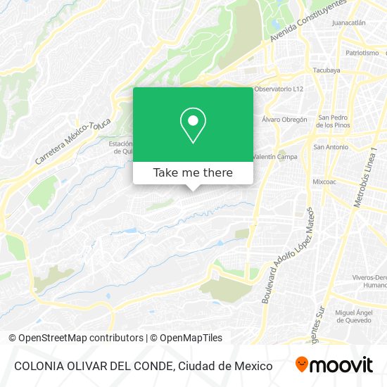 COLONIA OLIVAR DEL CONDE map
