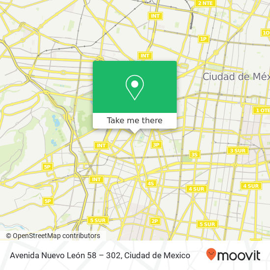 Avenida Nuevo León 58 – 302 map