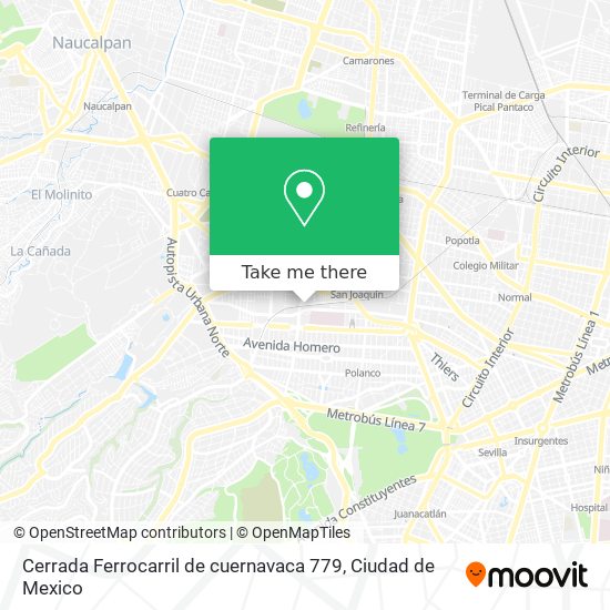 Cerrada Ferrocarril de cuernavaca 779 map