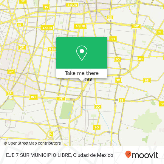 Mapa de EJE 7 SUR MUNICIPIO LIBRE