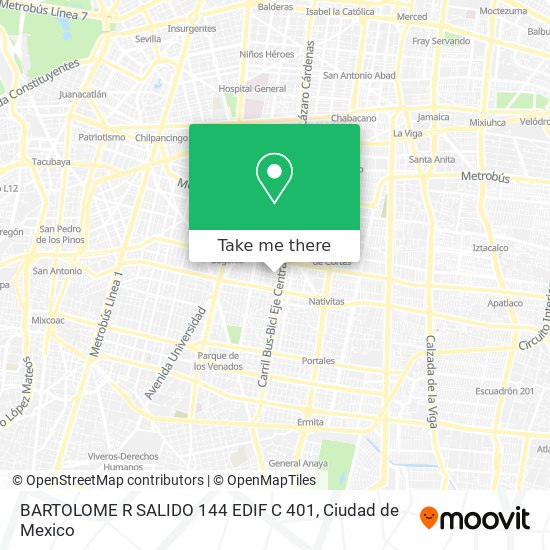 BARTOLOME R SALIDO 144 EDIF C 401 map