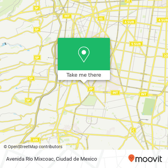 Avenida Río Mixcoac map