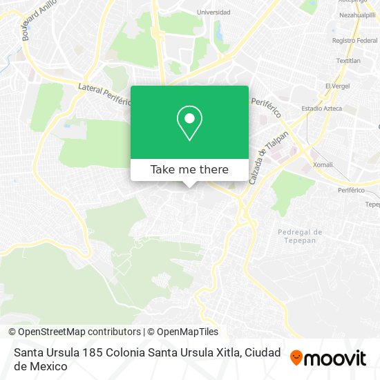 Santa Ursula 185 Colonia Santa Ursula Xitla map