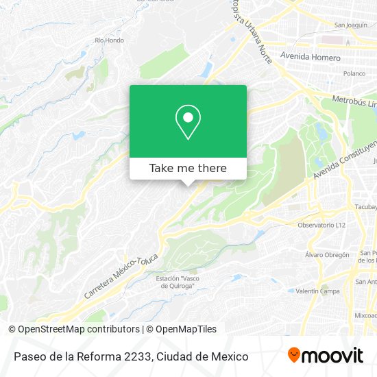 Paseo de la Reforma 2233 map