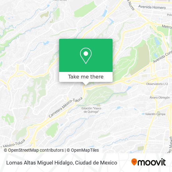 Lomas Altas  Miguel Hidalgo map