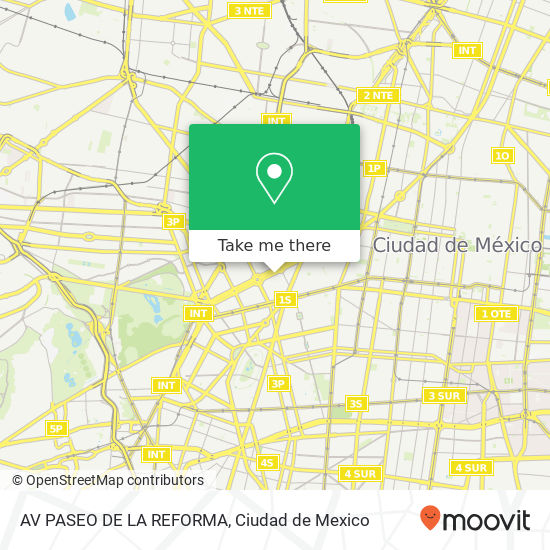 AV  PASEO DE LA REFORMA map