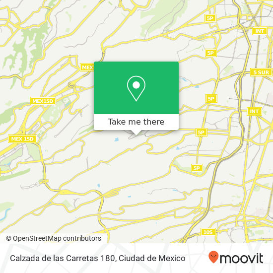 Calzada de las Carretas 180 map