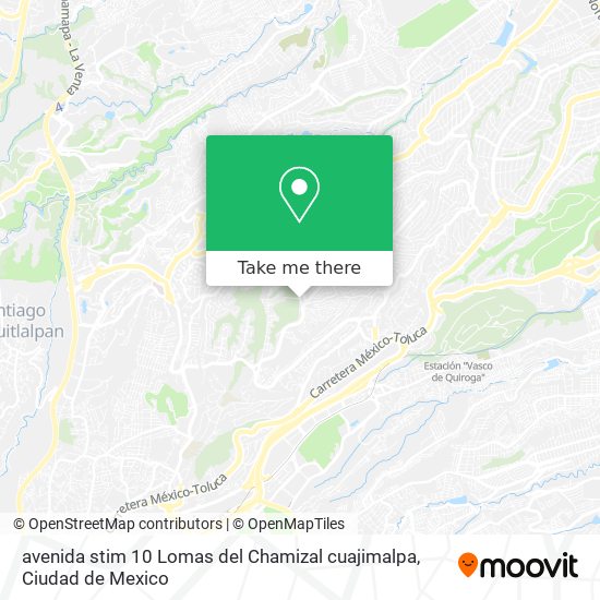 avenida stim  10 Lomas del Chamizal  cuajimalpa map