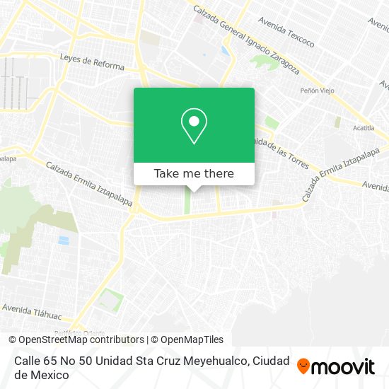 Calle 65 No  50  Unidad Sta  Cruz Meyehualco map