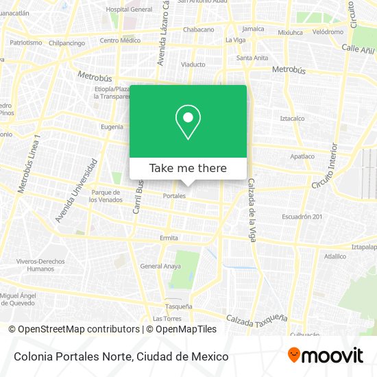 Colonia Portales Norte map